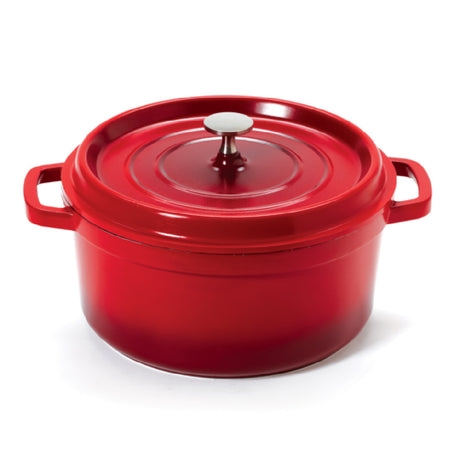 GET Enterprises CA-012-R/BK/CC Heiss™ Induction Dutch Oven 4-1/2 Qt. (5 Qt. Rim Full) 9-1/2" Dia. X 4-1/4"H