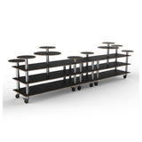 Steelite MGCMLB08MSXW Mogogo Buffet Solutions Modular Display Station 3-tier 180-1/2" X 38" X 54"H