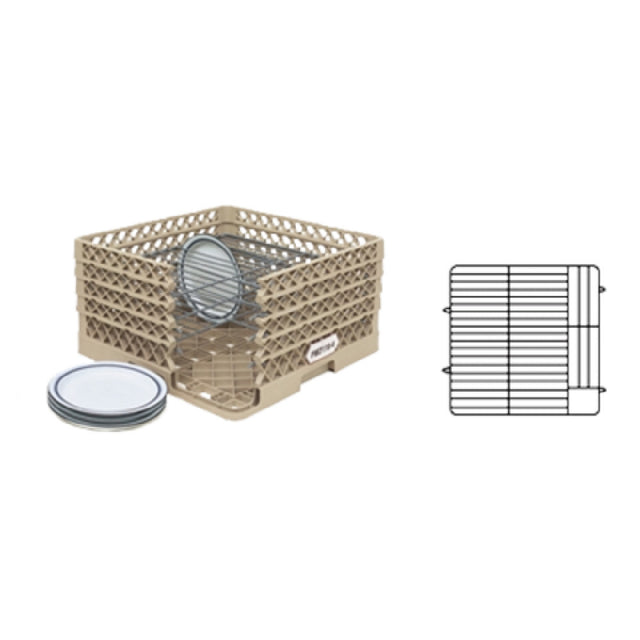 Vollrath PM4407-3-44 Plate Crate® Dishwasher Rack 6" To 7" Dia. (3) Extenders With Wire Dividers