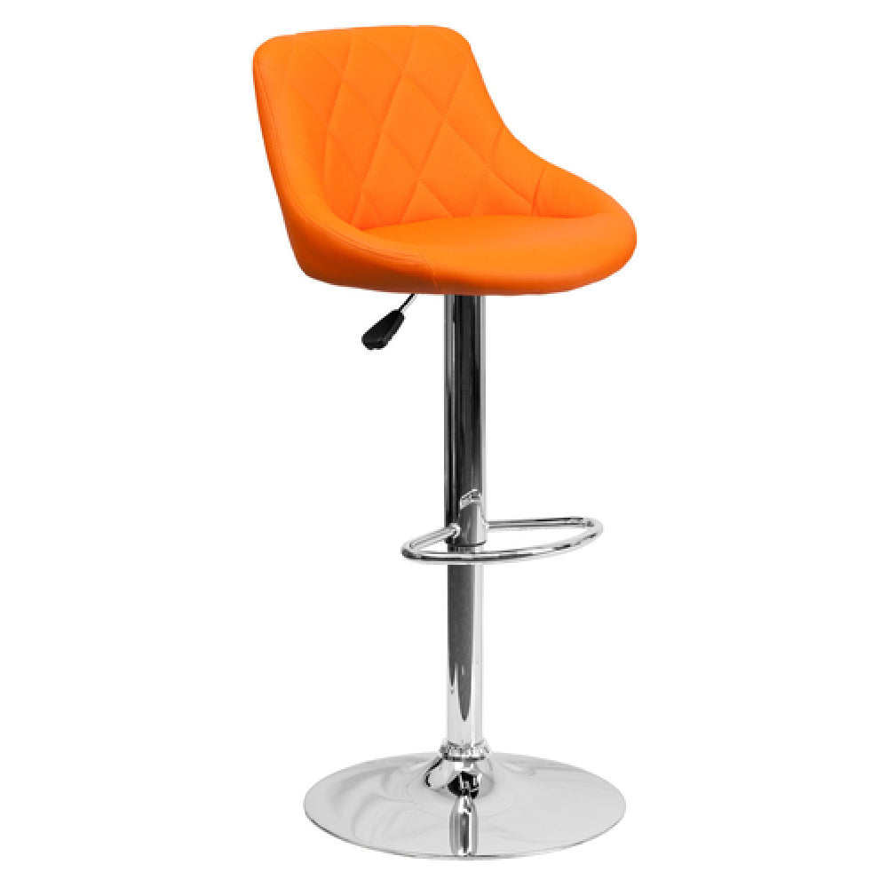 Flash Furniture CH-82028A-ORG-GG Swivel Bar Stool Adjustable Height Contemporary Style