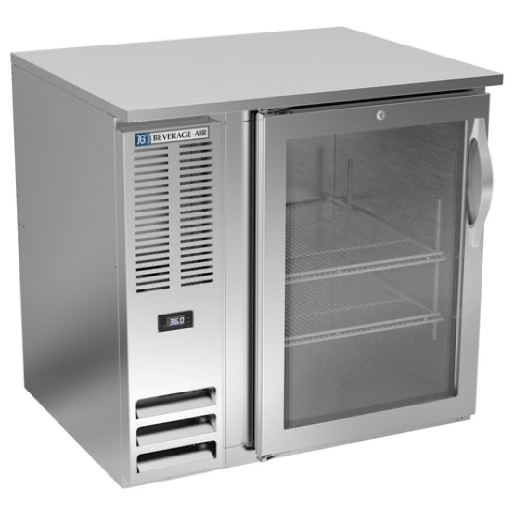 Beverage Air BB36HC-1-FG-S - Refrigerated Food Rated Back Bar Storage Cabinet, One-section