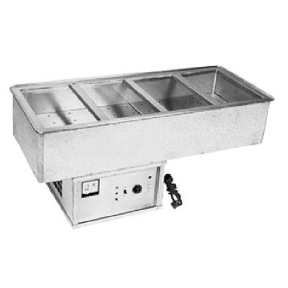 Atlas Metal WCM-HP-2 Hot/Cold Drop In Unit 2-pan Size Single Tank With Thermostat Switch For Hot Or Cold Operation