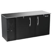 Victory VBBN68HC-B - Back Bar Refrigerator, Two-section, 68"W X 26-1/8"D X 34"H