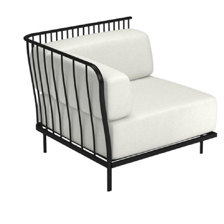 Emuamericas, Llc E1083WC - Cannolè Lounge Left Corner Module, Outdoor/indoor, Steel Wire Back