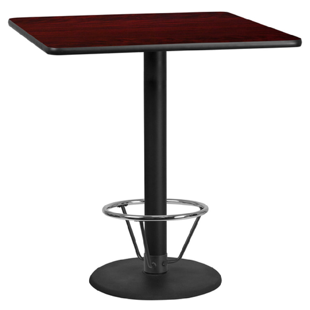 Flash Furniture XU-MAHTB-4242-TR24B-4CFR-GG Table 42"W X 42"D X 43-1/8"H Bar Height