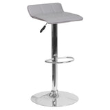 Flash Furniture DS-801B-GY-GG Swivel Bar Stool Adjustable Height Contemporary Style