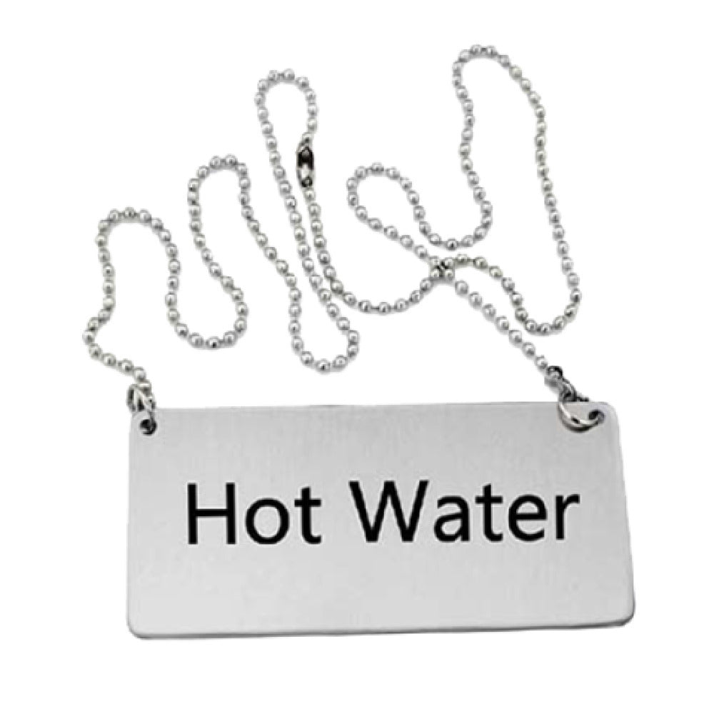 Omcan 80135 (80135) Beverage Sign "Hot Water" With Chain