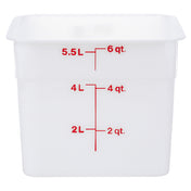 Cambro 6SFSP-148 Container Sq 6qt 148 Poly/white