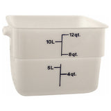 Cambro 12SFSP-148 Container Sq 12qt 148 Poly/white