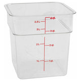 Cambro 4SFSCW Container Sq Clear 4qt