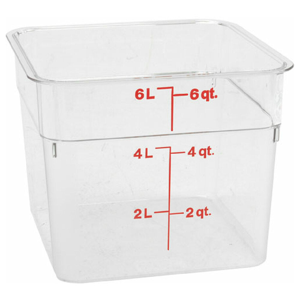 Cambro 6SFSCW Container Sq Clear 6qt