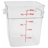 Cambro 18SFSCW Container Sq Clear 18qt