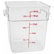 Cambro 18SFSCW135 Container Sq Clear 18qt