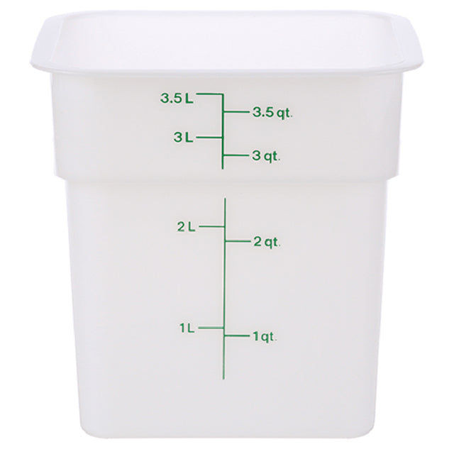 Cambro 4SFSP148 Container Sq 4qt 148 Poly/white