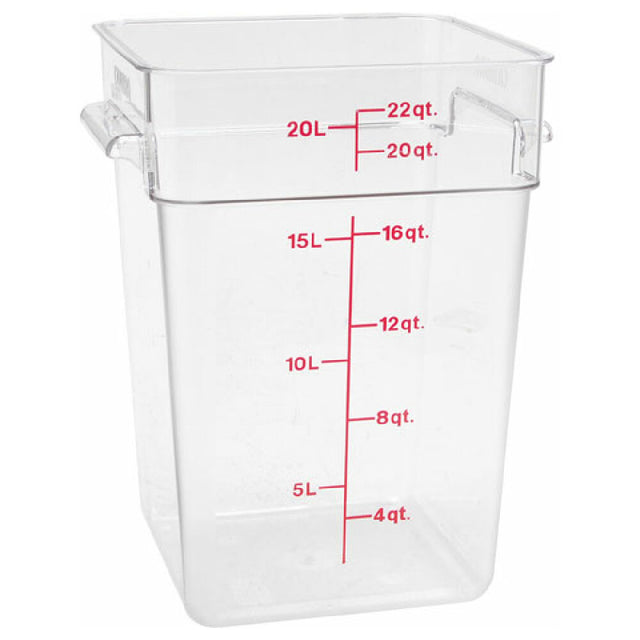 Cambro 22SFSCW135 Container Sq Clear 22qt