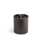 FOH RIB061BRL21 2qt Round London Ice Bucket Brown With Matte Black Lid Includes One RIB014BRL21-BTM 2qt Round London Ice Bucket Base Brown