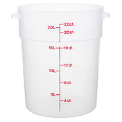 Cambro RFS22PP-190 Container Soft Rd 22qt Semi Clr