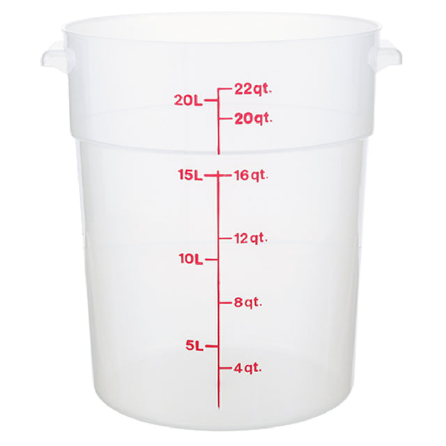 Cambro RFS22PP-190 Container Soft Rd 22qt Semi Clr