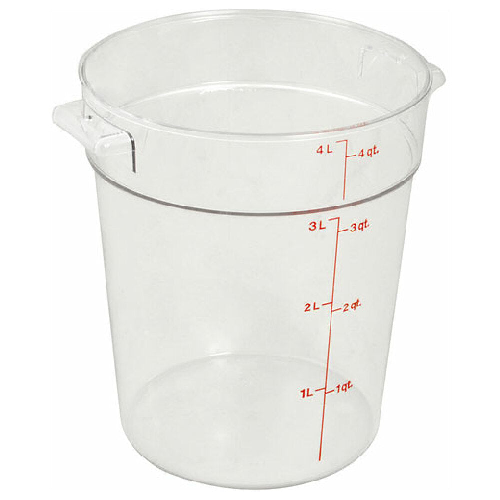 Cambro CAMRFSCW4135 Container Clear Rd 4qt