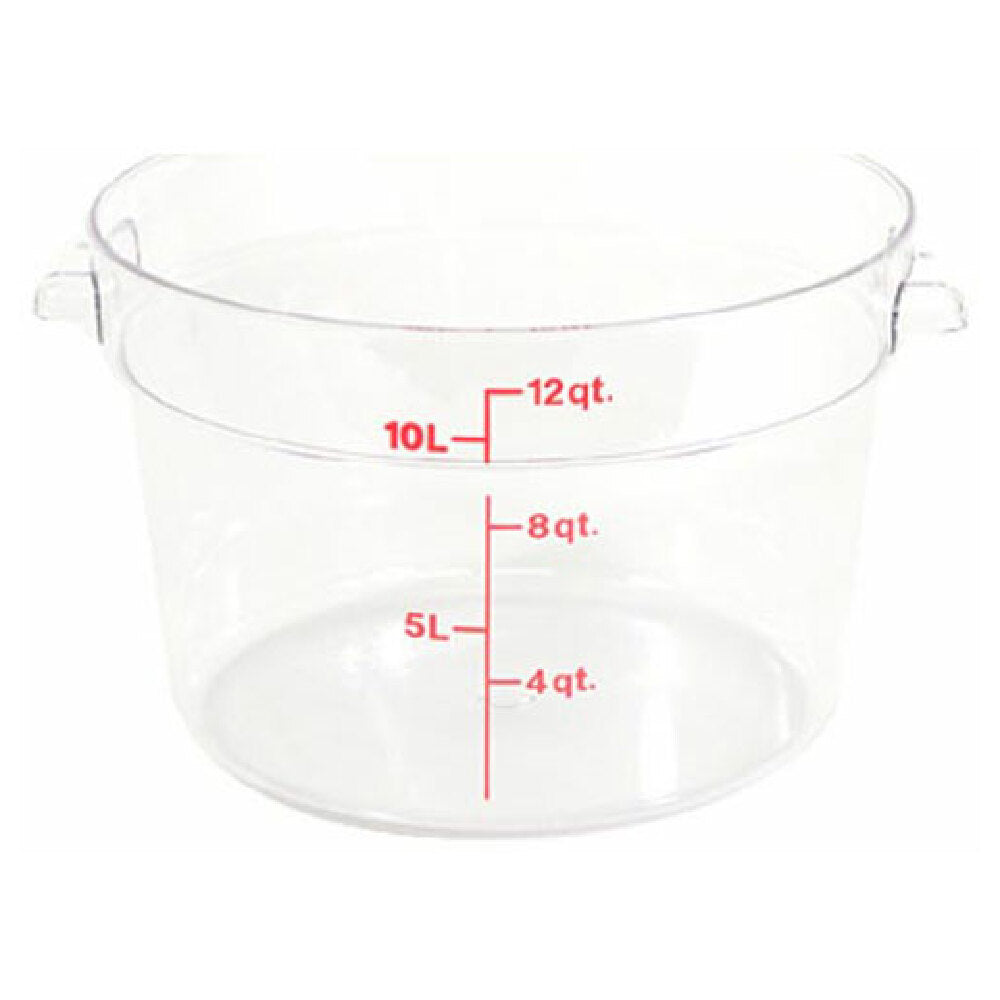 Cambro CAMRFSCW12135 Cntainer Clr Rd 12qt 135