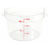 Cambro CAMRFSCW12135 Cntainer Clr Rd 12qt 135