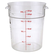 Cambro RFSCW22135 Cntainer Clr Rd 22qt 135