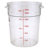 Cambro RFSCW22 Cntainer Clr Rd 22qt 135