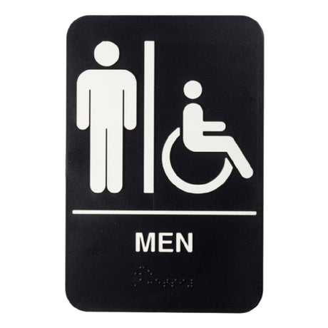 Tablecraft 11674 Sign "Men/Accessible" 6"W X 1/8"D X 9"H