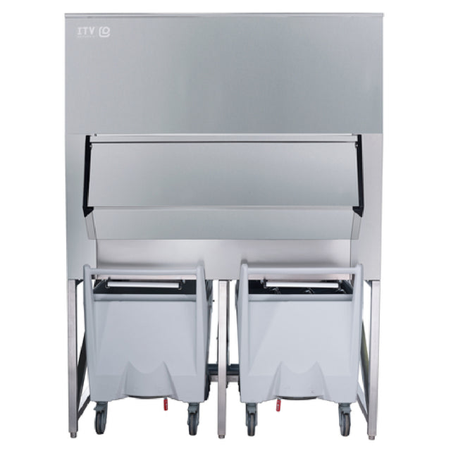 ITV Ice Makers SCD-1800 Ice Storage Bin With Carts 60" W 1790 Lbs. AHRI Certified Storage Capacity