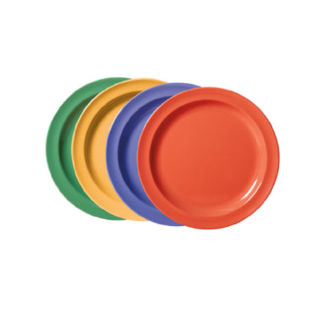 GET Enterprises DP-909-MIX Creative Table™ Supermel™ Dinner Plate 9" Dia. Narrow Rim