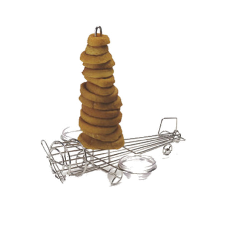 GET Enterprises 4-882808 Clipper Mill Onion Ring Airplane Tower 12" X 11" X 12-1/2" With (2) 2-3/4" Dia. Condiment Cup Holders