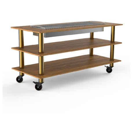 Steelite MGCMLD06BBXW Mogogo Buffet Solutions Modular Heat Table 3-tier 71" X 29-1/2" X 35"H