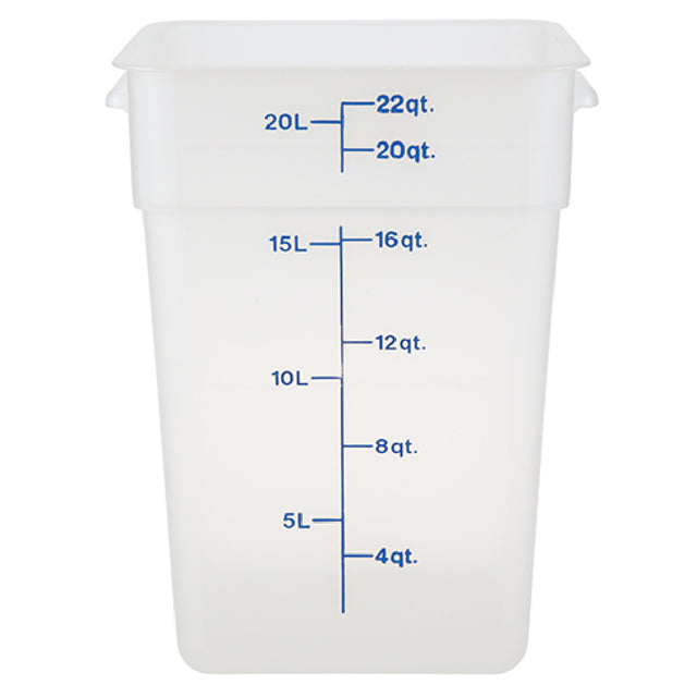 Cambro 22SFSPP Container Sq 22qt Semi Clr
