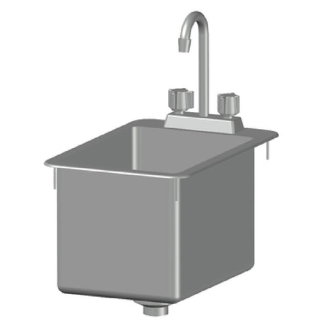 SPG DI-1-10DF - Universal Stainless Drop-In Sink, One Compartment, 12" Wide X 18" Front To Back X 10" Deep
