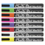Hubert 11215 - Chalk-Like Marker Set, 8-piece, Fine Point