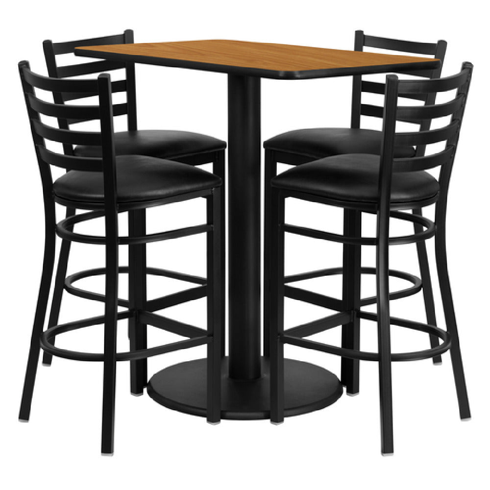 Flash Furniture RSRB1019-GG Table And Bar Stool Set Includes (1) 24"W X 42"D X 42"H Table