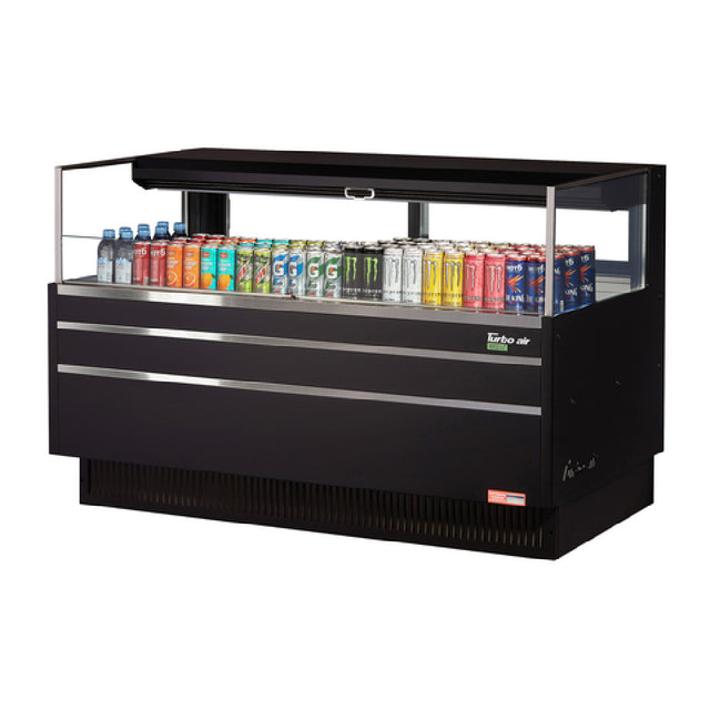 Turbo Air TOM-60L-UFD-W(B)-1S-N Horizontal Open Display Merchandiser Low-profile