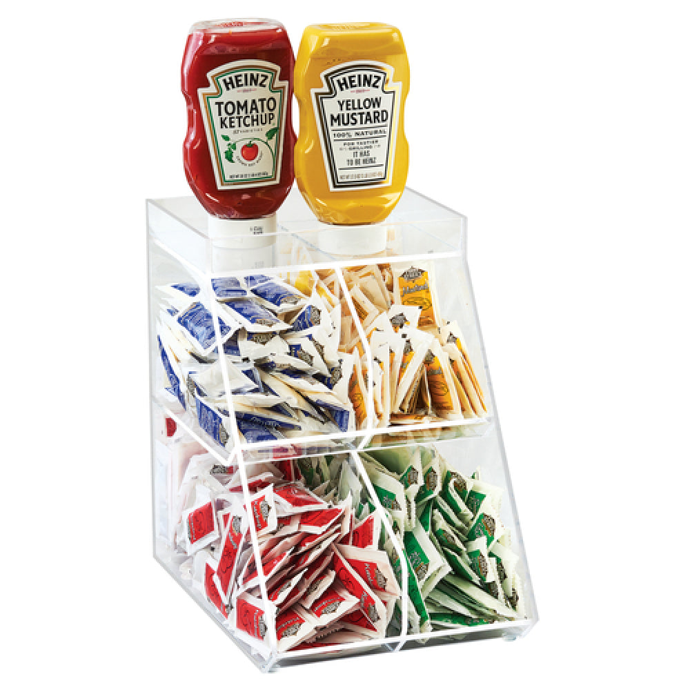 Cal Mil 3643-4 Condiment Holder 8-3/4"W X 21-1/4"D X 12-1/2"H (4) Bin