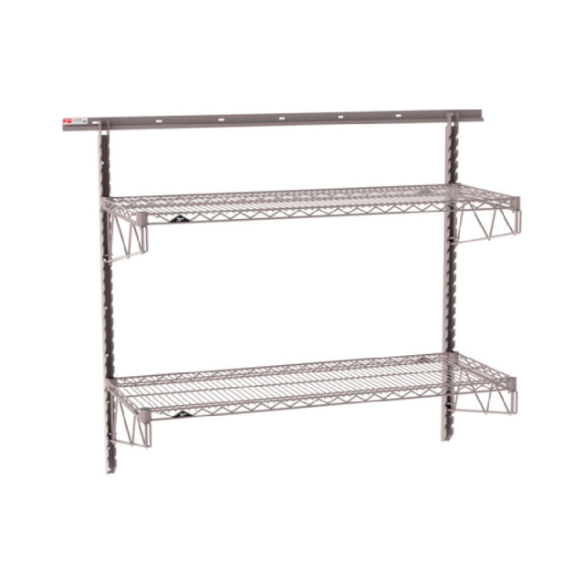 Metro SW-1848K4-45-2TIER - SmartWall Wall Shelving Kit, Two-shelf, Components Include A Wall Track
