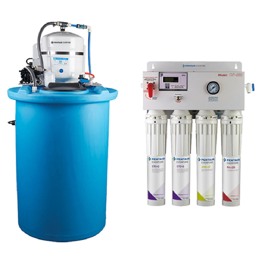 Everpure OP350/50 OP Reverse Osmosis System OP350/50 (2) CTO-Q Activated-carbon Cartridge Prefilter