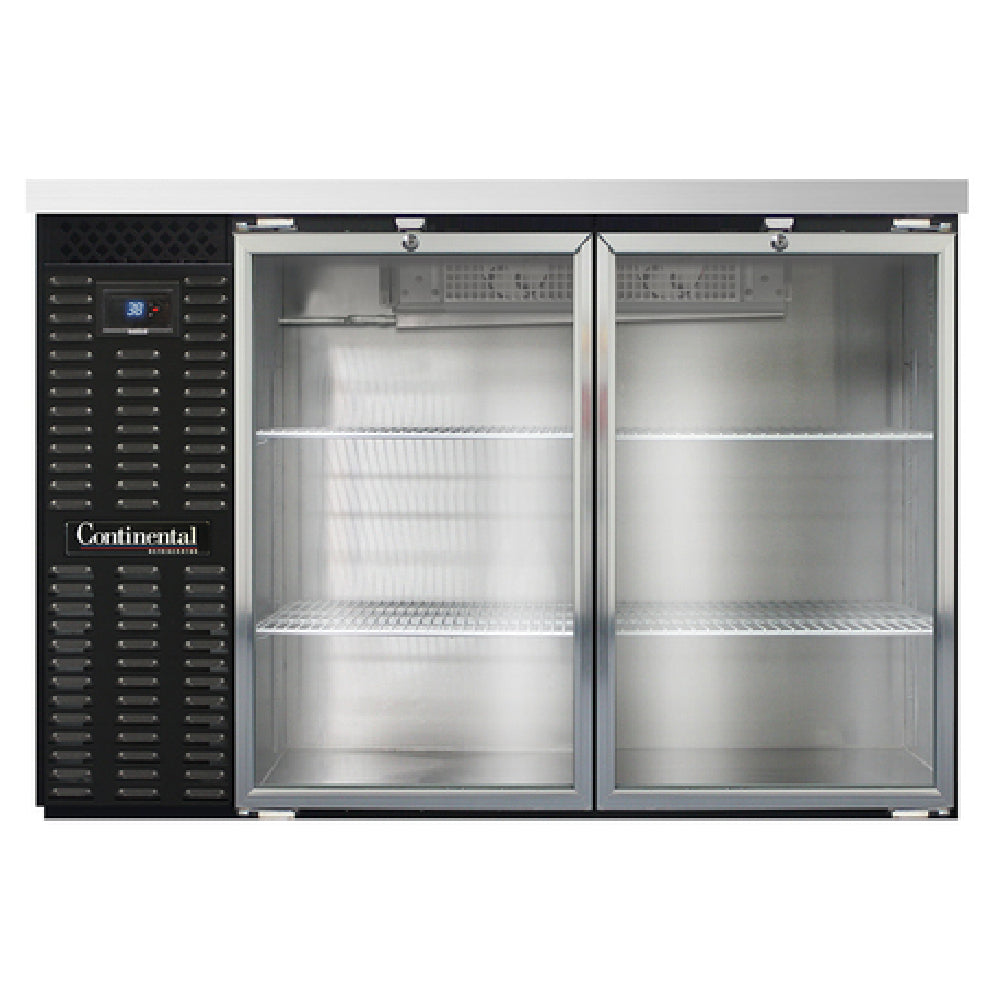 Continental Refrigerator BB50SNGD Refrigerated Back Bar Cooler Shallow Depth 50"W