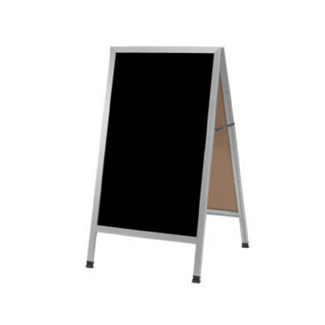 Aarco AA-5SB Sidewalk Markerboard 24"W X 42"H Black Porcelain Board