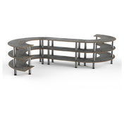 Steelite MGCMSB02GSXF Mogogo Buffet Solutions Modular Serving Station 3-tier 141-1/2" X 124" X 35"H