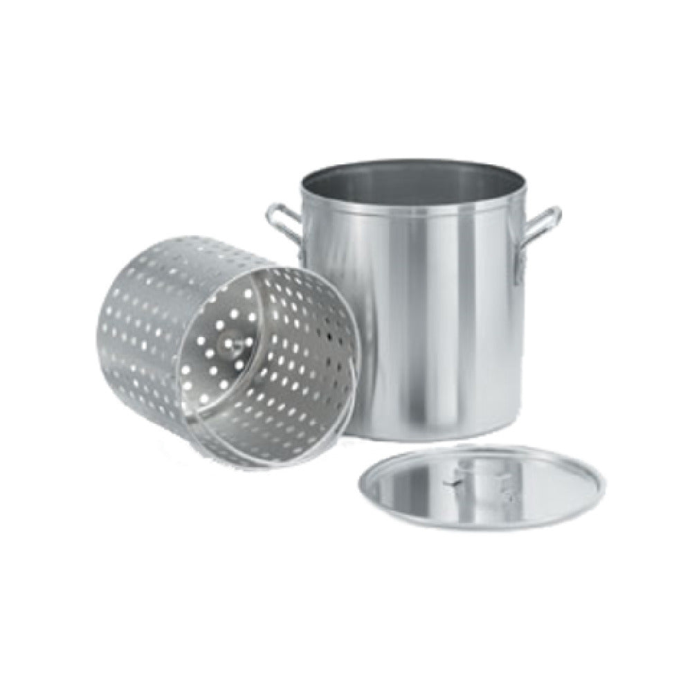 Vollrath 68292 Basket Only Aluminum Steamer Basket With Bail ½” Holes For 68272 Boiler/fryer Set