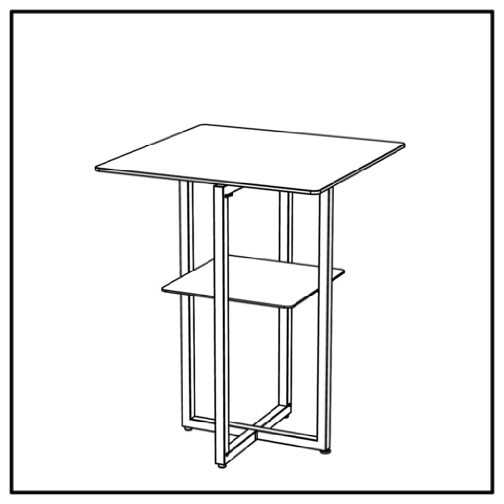 Bauscher Hepp VE-24023 - Venta® Foldable Table, With Shelf Base Made In Steel With Powder-coating