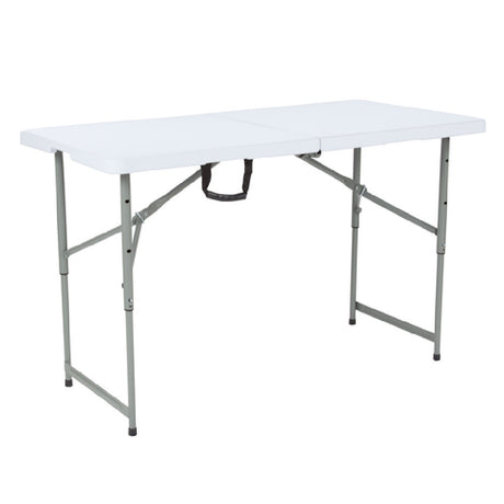 Flash Furniture RB-2448ADJ-GG Ready To Use Commercial Table 4' Folding Table Seats Up To 4 Adults