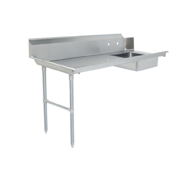 Steel Works Stainless SWSDT-72L Soiled Dish Table 16ga/304 Stainless Steel 30" X 72" X 43-3/4"H