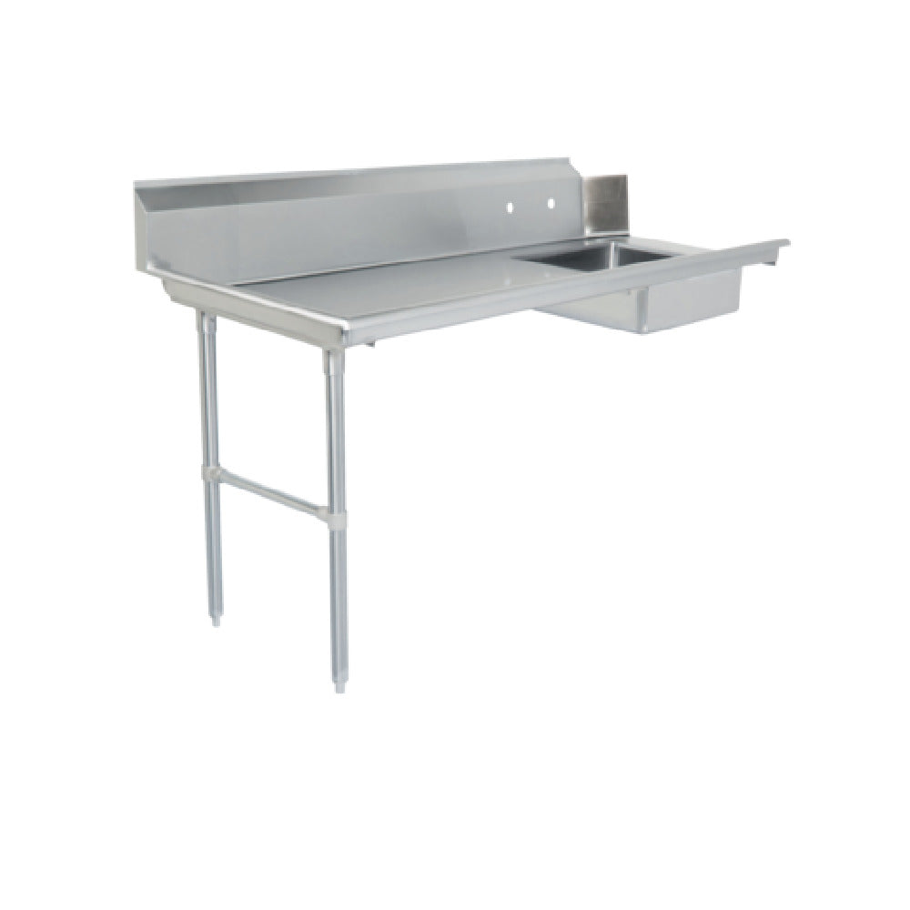 Steel Works Stainless SWSDT-60L Soiled Dish Table 16ga/304 Stainless Steel 30" X 60" X 43-3/4"H