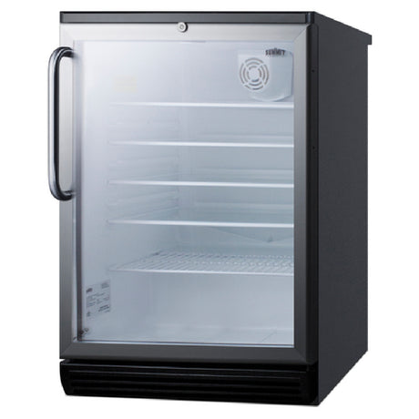 Summit SCR600BGLTB Refrigerated Merchandiser Reach-in One-section