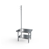 NBR Equipment MSS-3030UR Mixer Stand 30"W X 30"D X 24"H 14ga T304 Marine Edges Top